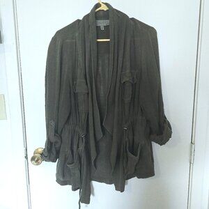 Olive Green gauze material cardigan + 2 bonus tops!